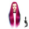 Headfix 26"-28" Long Hair Mannequin Synthetic Fiber Hairdresser Practice Styling Training Cosmetology Manikin Doll With Clamp (6F1919w0320)-0