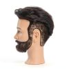 Hairingrid Male Mannequin Head Human Hair with Clamp – Black 8‑10in-2