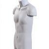 Male Mannequin Torso Store Supply Warehouse White Plastic with Hook-7
