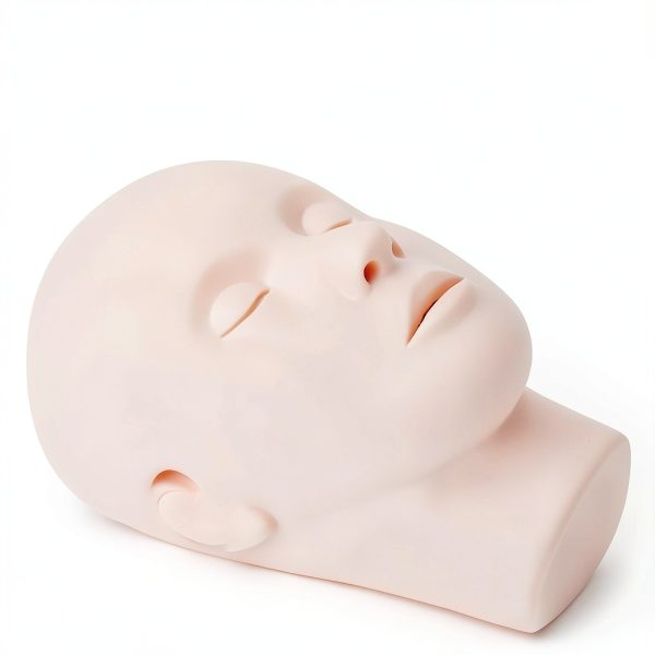 Mannequin Head Practice Bangshi Soft Silicone Beige 4 Piece Set-3