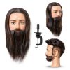 Hairingrid Male Mannequin Head Human Hair with Clamp – Black 8‑10in-0