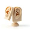 2 Pcs Silicone Ear Model Left and Right Soft Flexible Model Fake Ear Piercing Practice Silicone Body Parts Realistic for Jewelry Display Acupuncture Mannequin Teaching Instruction-2