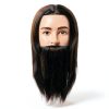 Hairingrid Male Mannequin Head Human Hair with Clamp – Black 8‑10in-3
