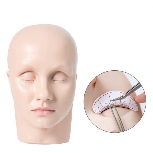 Mannequin Head Practice Bangshi Soft Silicone Beige 4 Piece Set-1
