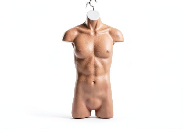 Male Mannequin Torso Store Supply Warehouse White Plastic with Hook-1