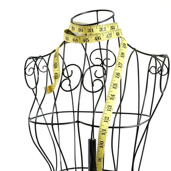 Bonnlo Female Wire Dress Form Vintage Style Adjustable Mannequin Black-5