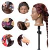 FABA 100% Real Hair Mannequin Head with Hair Doll Head Styling 20"-22" Cosmetology Manikin Practice Head Hairdresser Doll Head for Dyeing Cutting Braiding with Clamp Stand-3