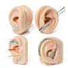 2 Pcs Silicone Ear Model Left and Right Soft Flexible Model Fake Ear Piercing Practice Silicone Body Parts Realistic for Jewelry Display Acupuncture Mannequin Teaching Instruction-5