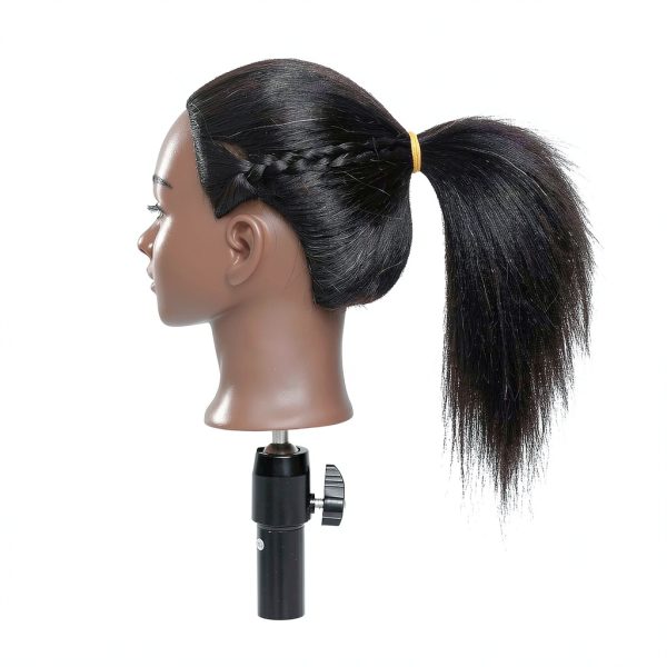 Mannequin Head with 100% Real Human Hair Cosmetology Styling Doll 14in-4