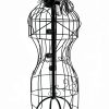Bonnlo Female Wire Dress Form Vintage Style Adjustable Mannequin Black-2