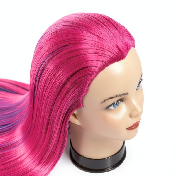 Headfix 26"-28" Long Hair Mannequin Synthetic Fiber Hairdresser Practice Styling Training Cosmetology Manikin Doll With Clamp (6F1919w0320)-2