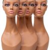 4 Pcs Lifelike Mannequin Head Wig Stand L7 MANNEQUIN Realistic Display-6