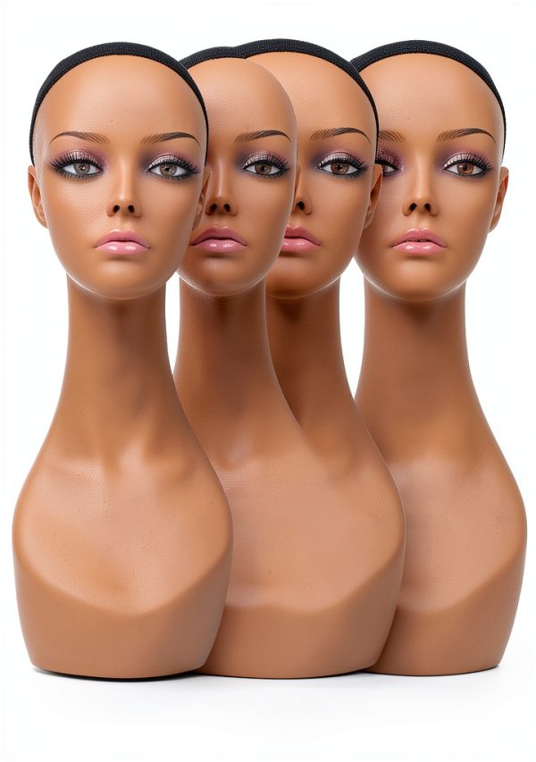 4 Pcs Lifelike Mannequin Head Wig Stand L7 MANNEQUIN Realistic Display-6