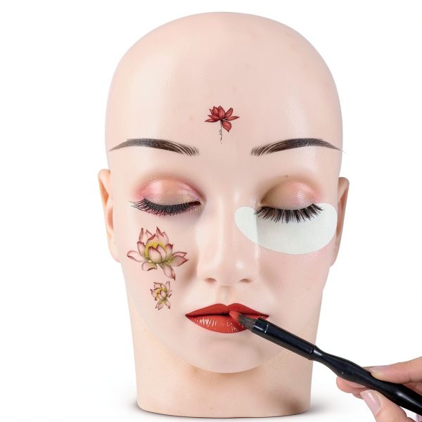Pro Training Mannequin Flat Head Silicone Makeup Head Yephets 23cm-3